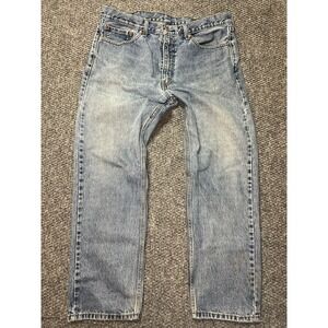 Men's Light Blue Light Wash Straight Denim Jeans Regular Fit Cotton 38x28